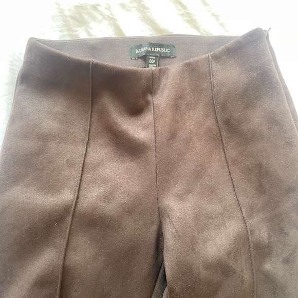 Brown Suede WORN 1X Banana Republic 00P Skinny Tailored Stretch Pants 🍁🍂 - Picture 14 of 14
